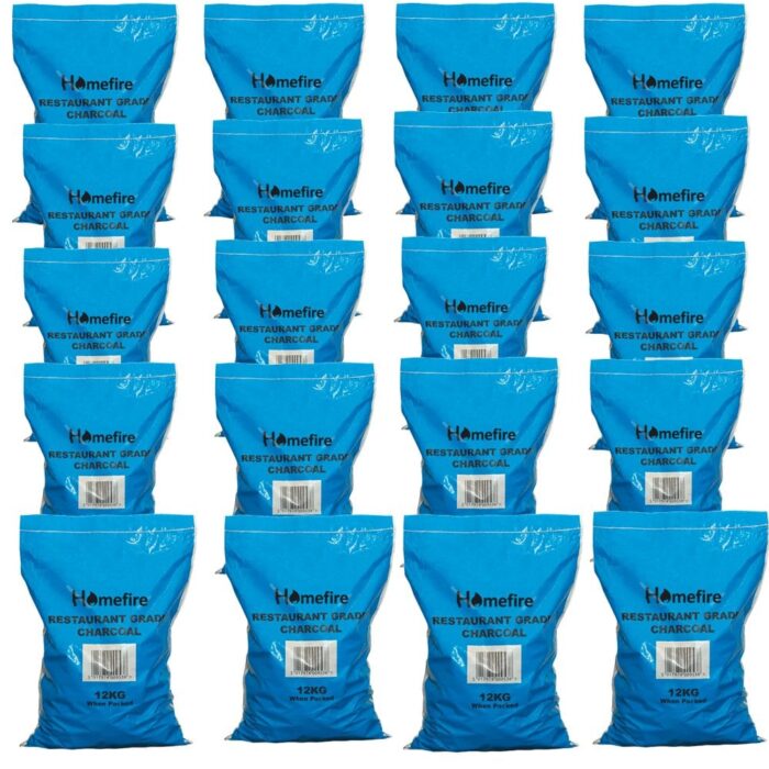 20 Bags Of 12kgs Homefire Restaurant Grade Lumpwood Charcoal