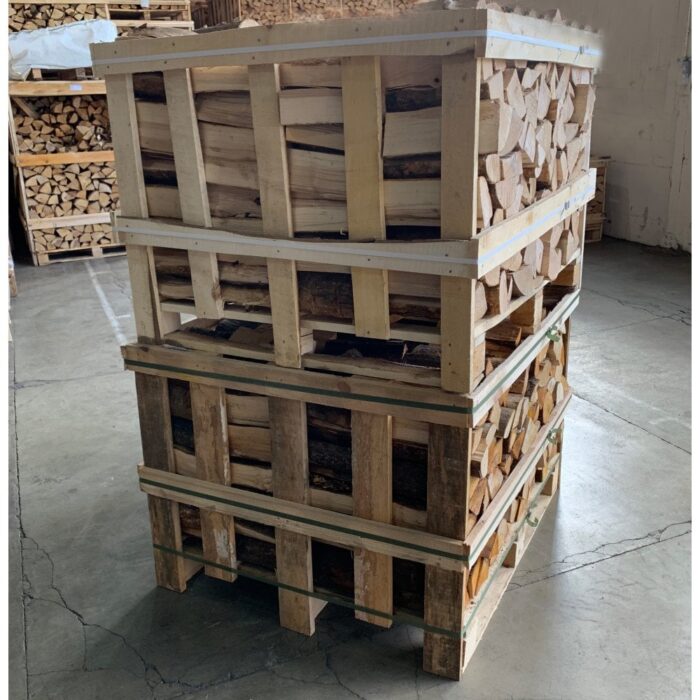 Kiln Dried Half ASH Crate & Half MIXED Hardwood Crate Stack