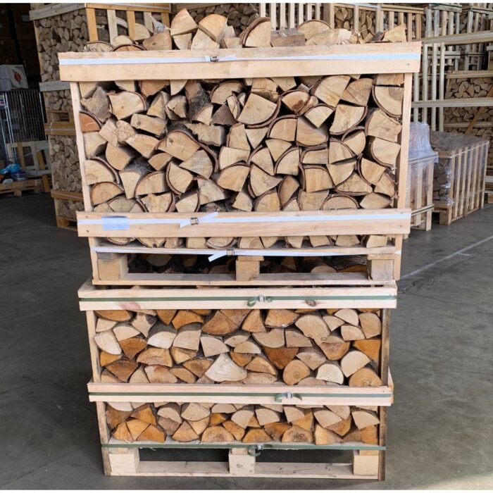 Kiln Dried Half BIRCH Crate & Half MIXED Hardwood Crate Stack