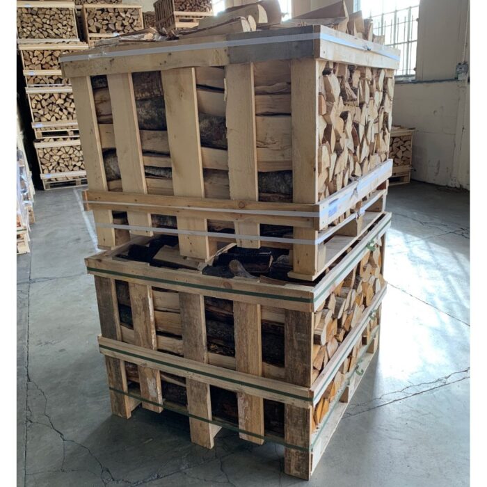 Kiln Dried Half BIRCH Crate & Half MIXED Hardwood Crate Stack