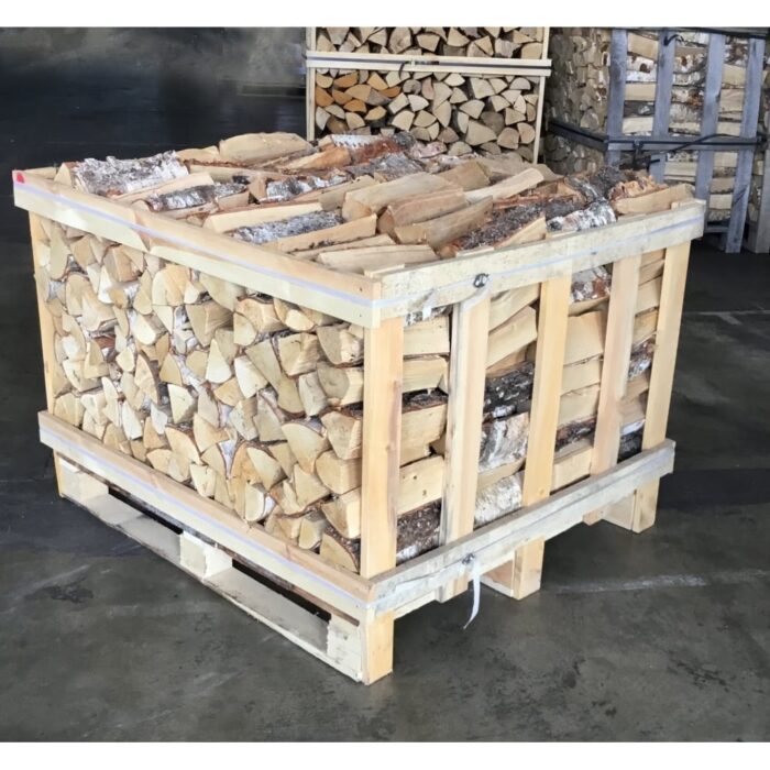 Kiln Dried Half BIRCH Crate & Half MIXED Hardwood Crate Stack